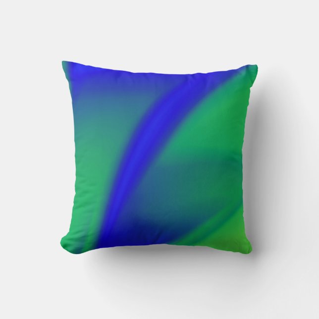 Coussin Flush bleu et vert (Recto)