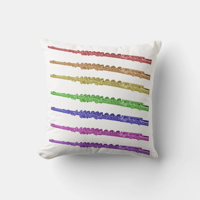 Coussin Flûtes arc-en-ciel (Recto)