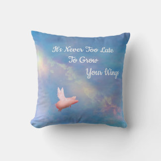 Coussin Flying Pig Grow Your Wings