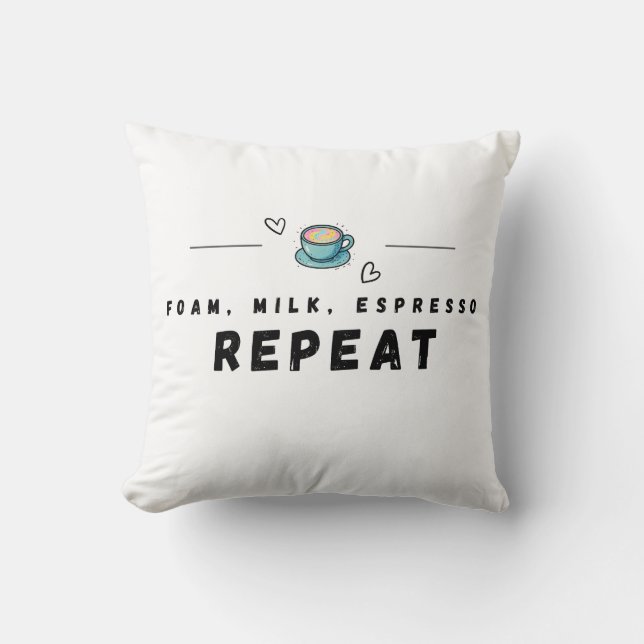 Coussin Foam Milk Espresso Repeat Coffee  (Recto)