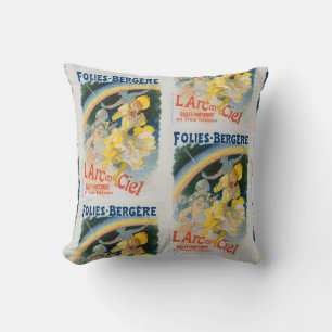Coussin Folies Bergère - L'arc en ciel - Jules Chéret 1893