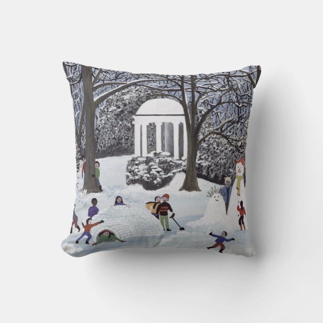 Coussin Folies de neige (Recto)