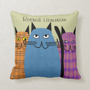 Coussin folklorique retiré de chats de