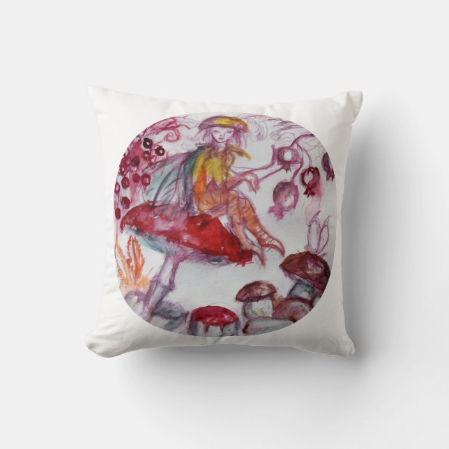 Coussin FOLLET MAGIQUE DE CHAMPIGNONS Imaginaire Floral Ro (Recto)