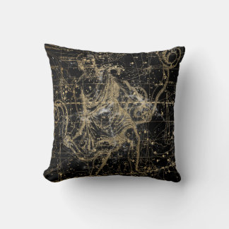 Coussin Fond de carte céleste étoilé vintage