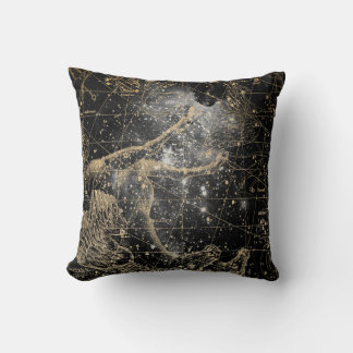 Coussin Fond de carte céleste étoilé vintage