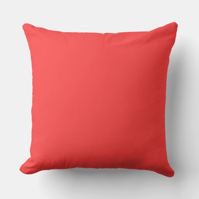 Coussin Fond de couleur rouge corail (Recto)