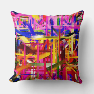 Coussin Fond de coup de pinceau de couleur de peinture #2