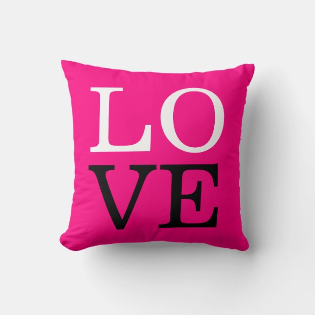 Coussin Fond de mariage d'amour de rose (Recto)