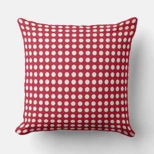 Coussin Fond de Noël à pois décoratifs Rouge