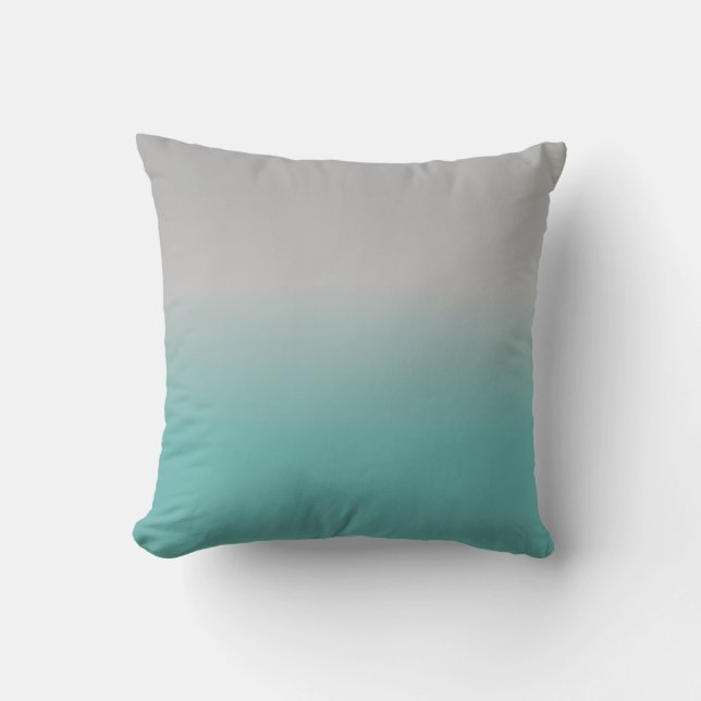 Coussin Fond Ombre Turquoise gris (Recto)