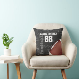 Coussin Football américain Personalized Chalkboard