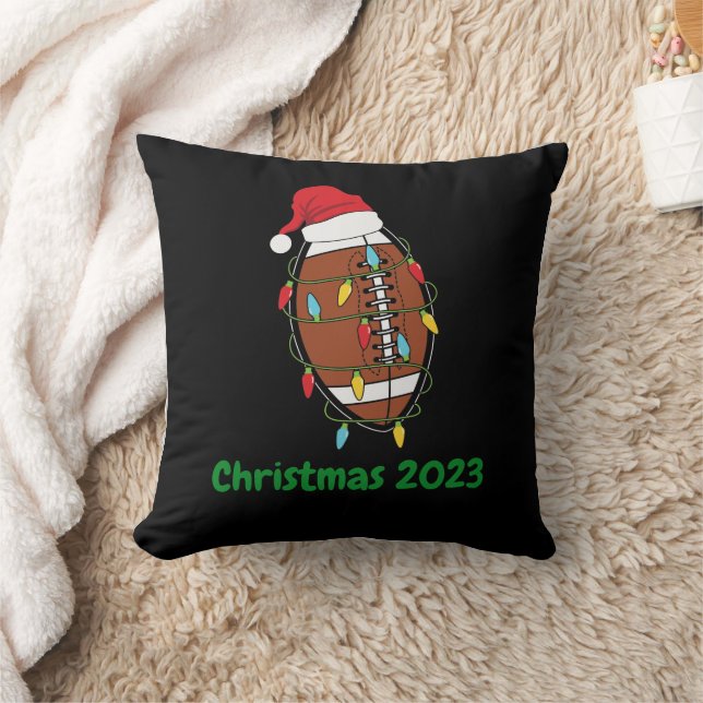Coussin Football De Noël Casquette Avec Chaîne Légère (Couverture)