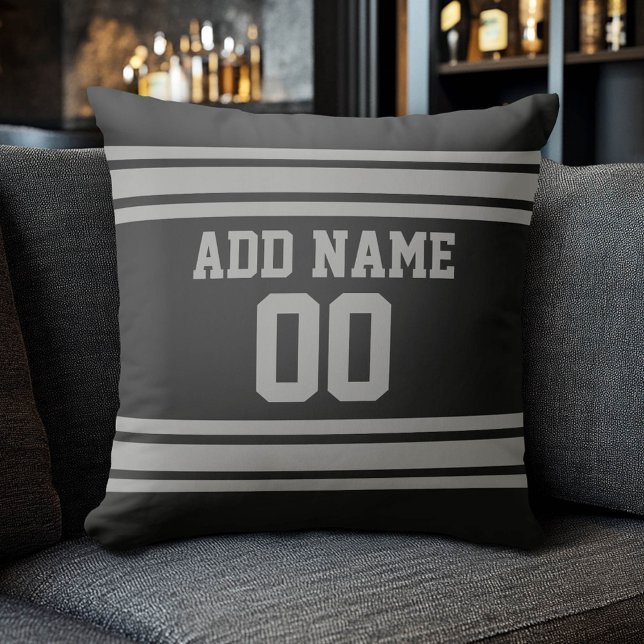 Coussin Football Jersey - Personnaliser avec vos informati (Custom Sports Pillow for a Man Cave)