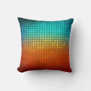 Coussin football multicolore Abstrait, lumières artistique