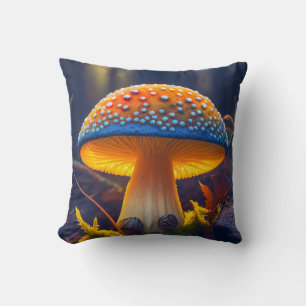 Coussin Forêt de champignons Calme Nature paisible Zen