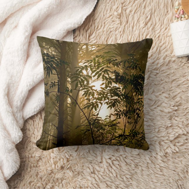 Coussin Forêt de feuillus persistants | Côte de l'Oregon (Couverture)