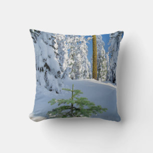 Coussin Forêt enneigée en Oregon