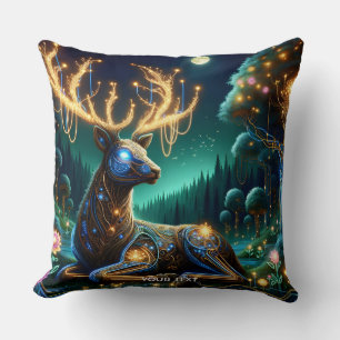 Coussin Forêt Fantastique de Cerfs Cyber Douce