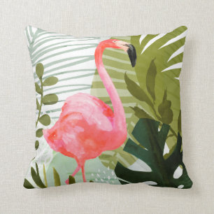 Coussin Forêt Flamant rose