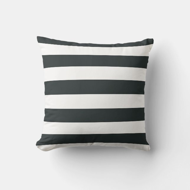 Coussin Forêt-Noire Grandes vertes et blanches (Recto)