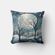 Forêt Nordique au Clair de Lune, Nuit d'Hiver