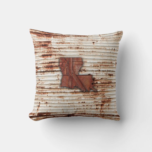 Coussin Forme de la rouille rouge Louisiane (Recto)