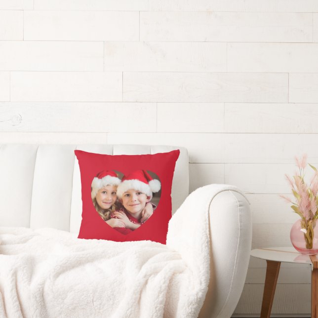 Coussin Forme du coeur photo rouge (Canapé)