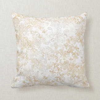 Coussin Forme florale vintage en ivoire blanc