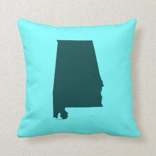 Coussin Forme turquoise d'Alabama vert