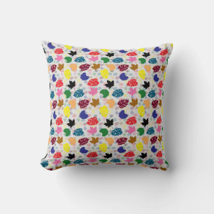 Coussin Formes Abstraites Feuille décorative colorée