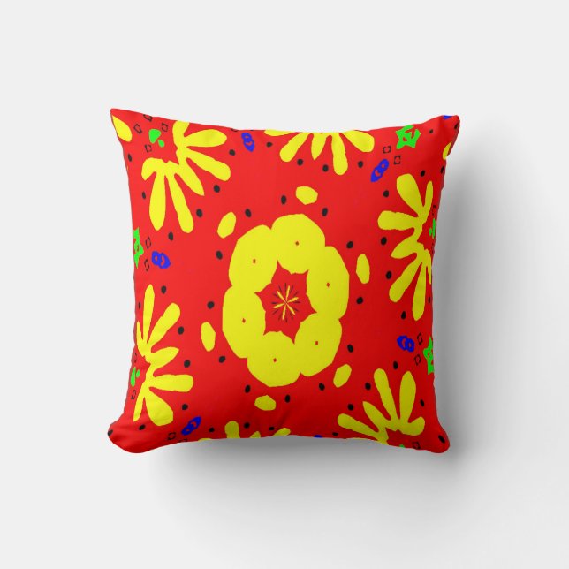 Coussin Formes colorées de style Matisse (Recto)