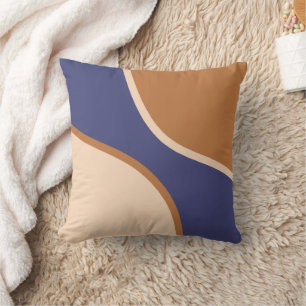 Coussin Formes et arêtes de tourbillon minimalistes en bro