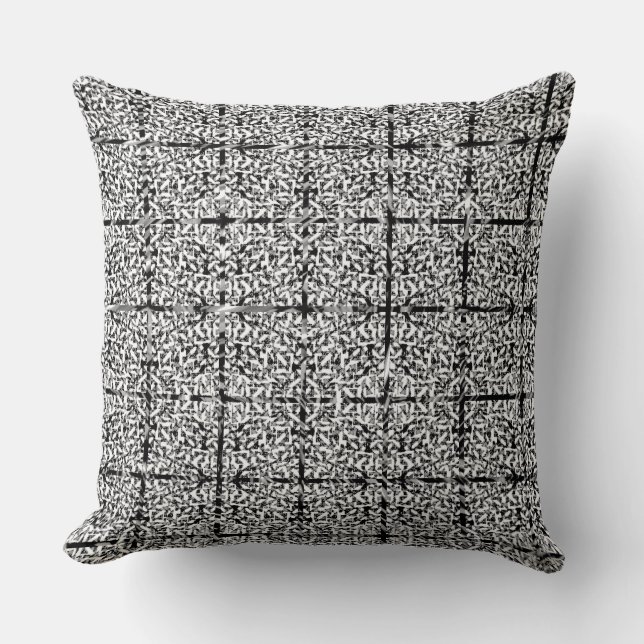 Coussin Formes étranges et rayures noir et blanc? (Recto)