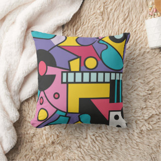 Coussin Formes géométriques colorées dans différentes coul