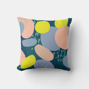 Coussin Formes géométriques : style coloré Memphis