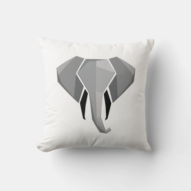 Coussin Formes simples Géométrie Tête d'éléphant (Recto)