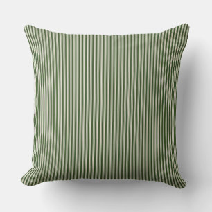 Coussin Forrest Green Ticking Stripe Cushion