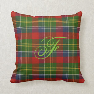 Coussin Forrester/coussin adoptif de monogramme de tartan