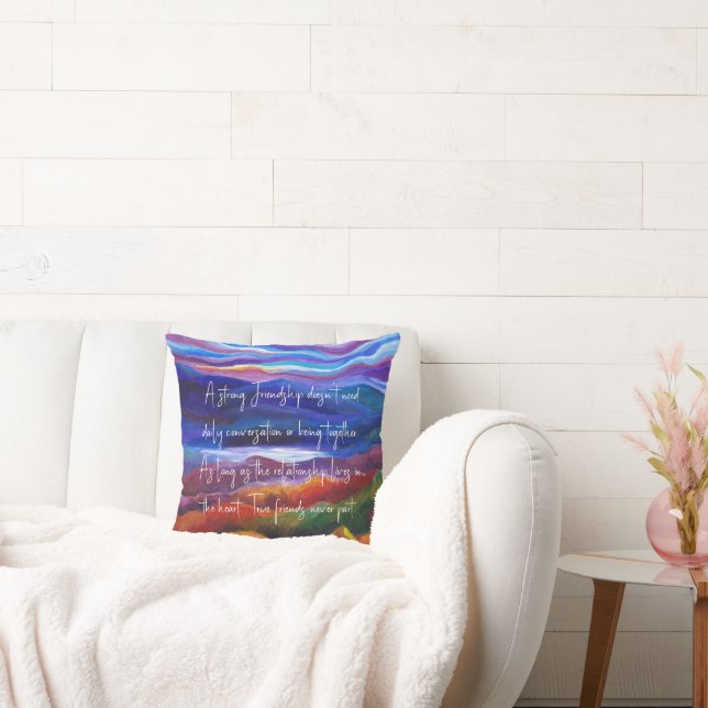 Coussin Forte amitié Jetez l'oreiller (Canapé)