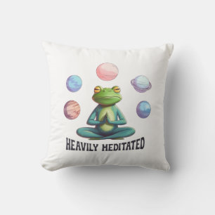Coussin Fortement Méditée Grenouille Yoga Jouer Zen
