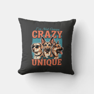 Coussin Fou amoureux de chien unique