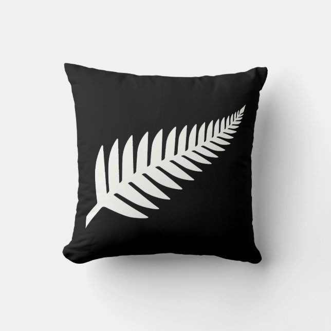 Coussin Fougère argentée de la Nouvelle Zélande (Recto)