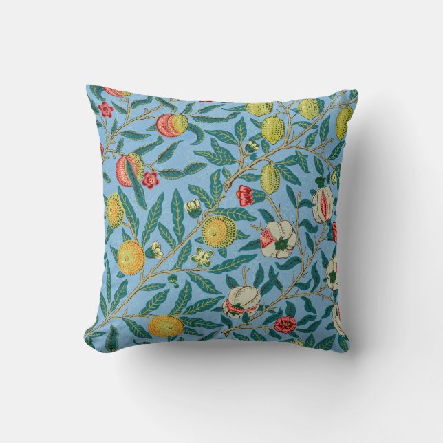 Coussin Four Fruits, motif par William Morris (Recto)