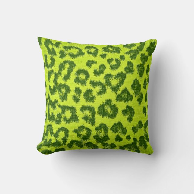 Coussin Fourrure Empreinte de léopard de chaux (Recto)