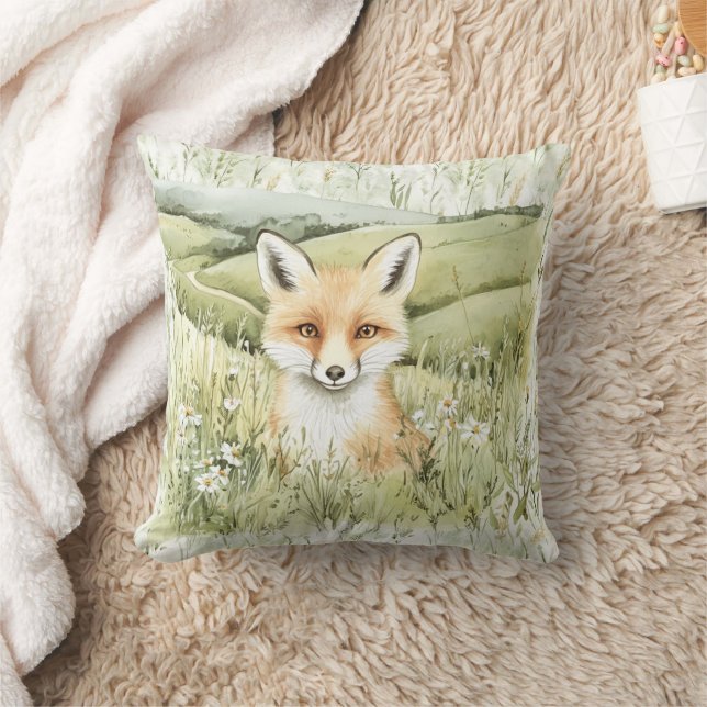 Coussin Fox Daisy Flowers (Couverture)