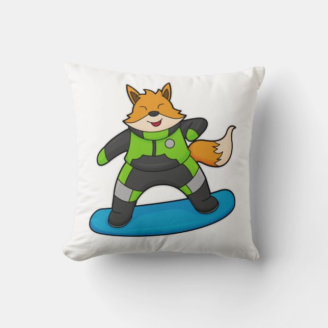 Coussin Fox en Snowboard avec Snowboard (Recto)