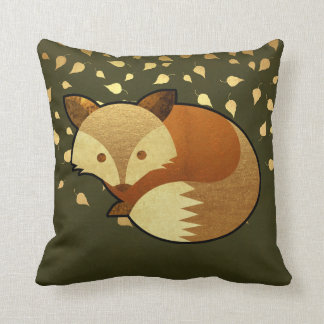 Coussin Fox mignon d'automne