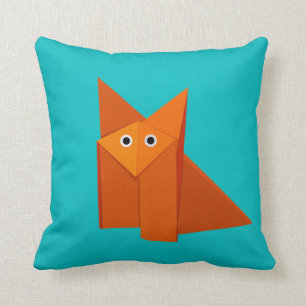 Coussin Fox mignon lumineux d'origami