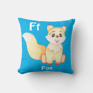 Coussin Fox personnaliser ABC : Lettre F - Ajouter votre n